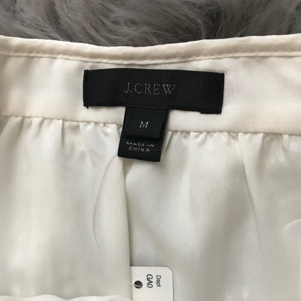 NWT J. Crew - Ivory Fluttery Lace Cami Size Medium - Picture 5 of 6